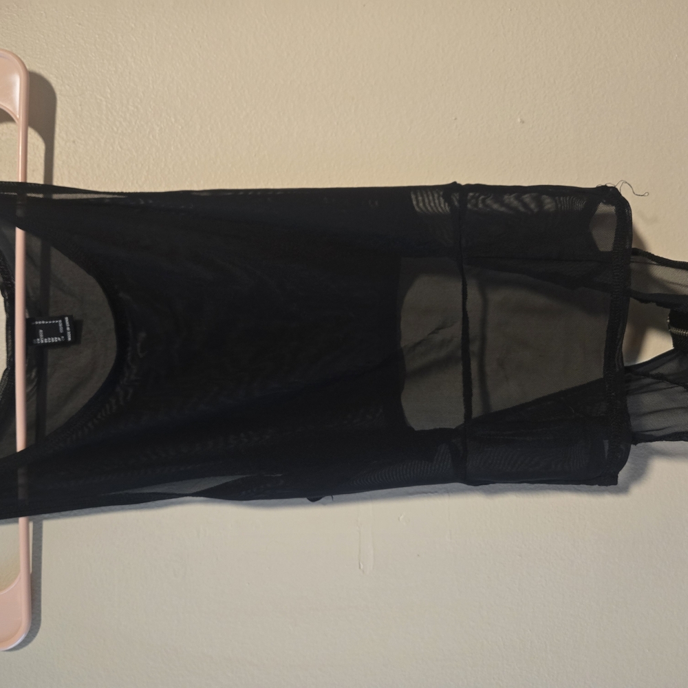Forever 21 Black Mesh Tank Top